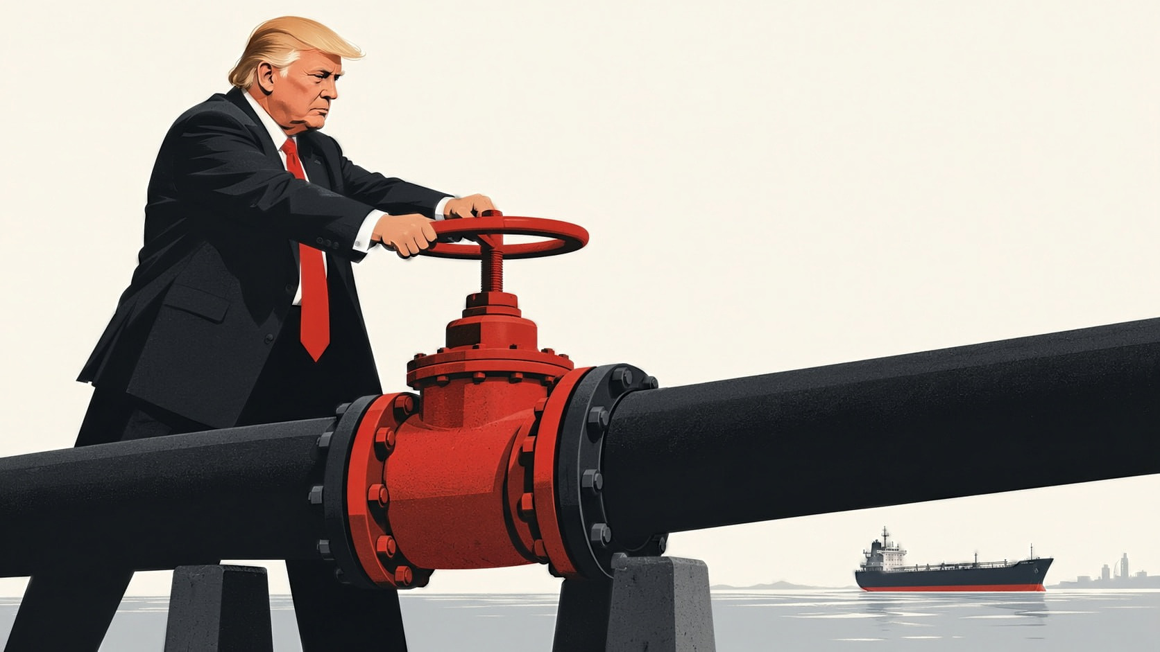 Refinería de petróleo con torres de destilación al atardecer, símbolo de la crisis del diésel