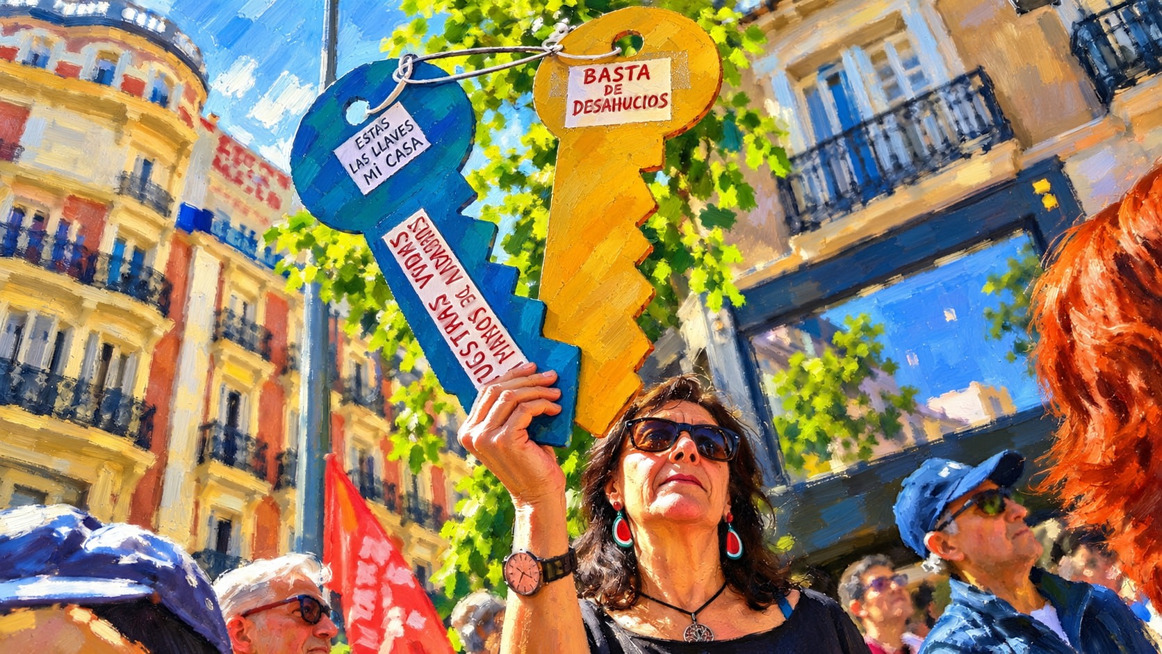 Protestas por la vivienda en España tras el desahucio de Maricarmen Abascal