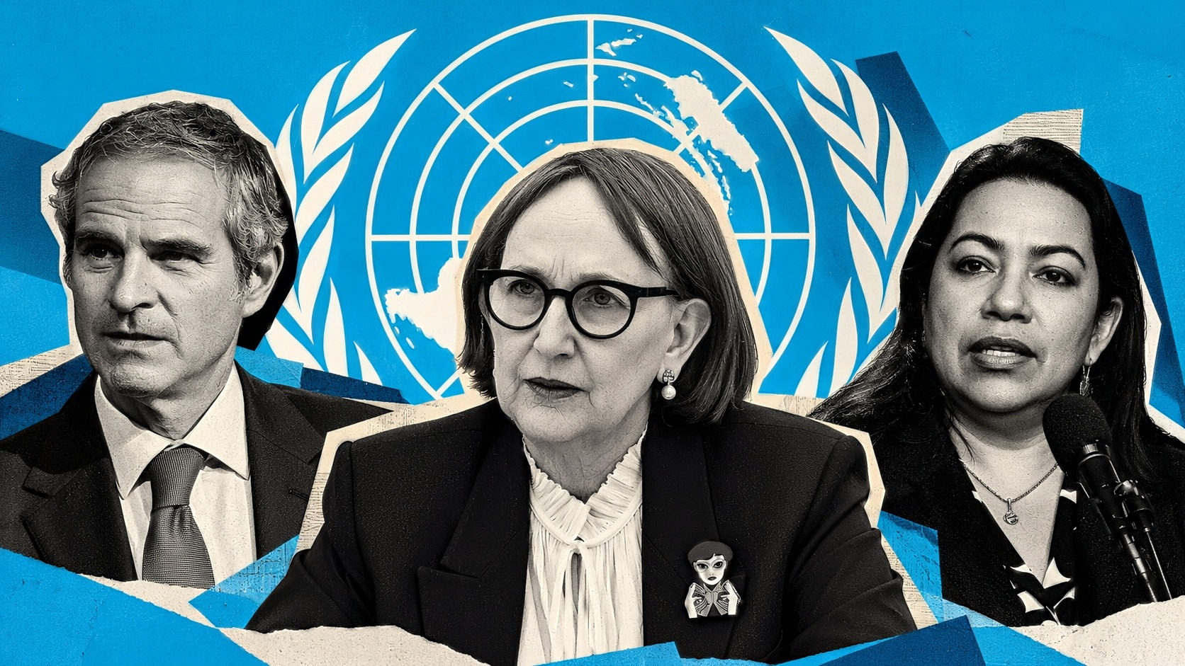 Edificio de la ONU en Nueva York con banderas de los estados miembros